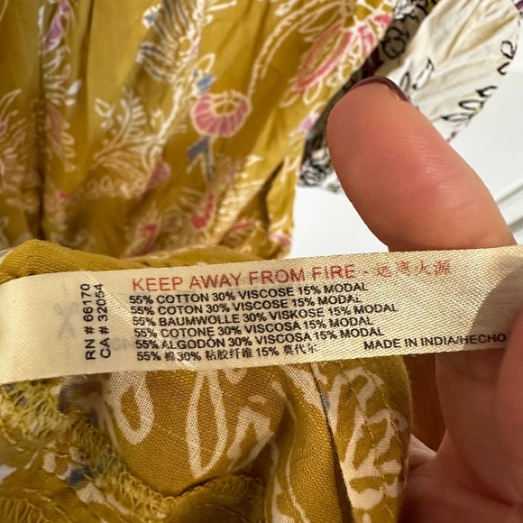 Anthropologie Daily Practice Women’s Mollie Floral Mini Dress Puff Sleeve Boho - Picture 5 of 13